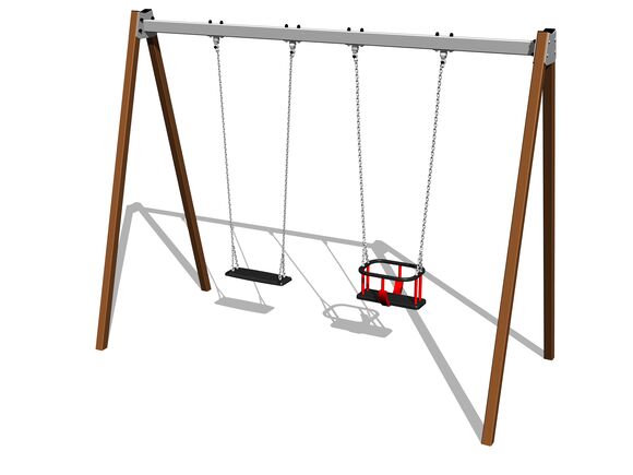 Láncos dupla hinta RH6212KW - barna (szab. mag. 1,5 m)