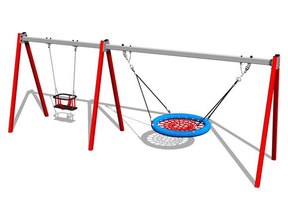 Láncos dupla hinta RH6222KR - piros (szab. mag. 1 m)