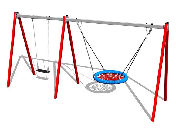 Láncos dupla hinta RH6221KR - pirost (szab. mag. 1,5 m)