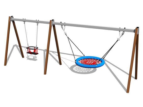 Láncos dupla hinta RH6222KW - barna (szab. mag. 1 m)