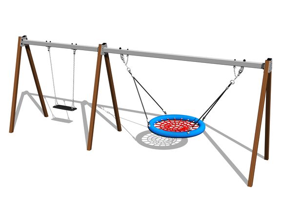 Láncos dupla hinta RH6221KW - barna (szab. mag. 1,0 m)