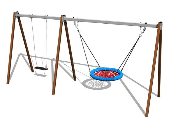 Láncos dupla hinta RH6221KW - barna (szab. mag. 1,5 m)