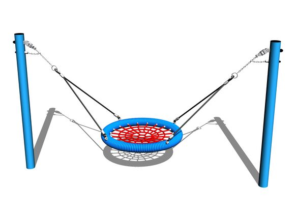 Fészekhinta MINI RH160KB - kék teljes fémszerkezet (szab. mag. 1 m)