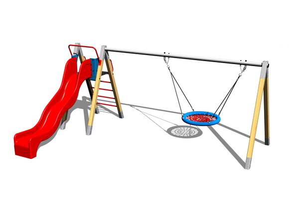 Lánc swing fészek RH180D csúszdával (1 m)