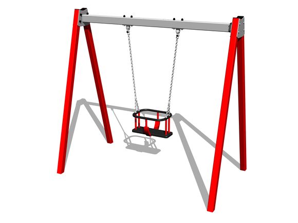 Láncos hinta RH6112KR - piros (szab. mag. 1,0 m)