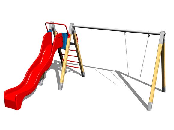 Láncos hinta csúszdával RH150D (szab. mag. 1,5 m)