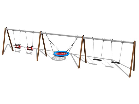 Láncos Ötszörös hinta RH6521KW - barna (szab. mag. 1,0 m)