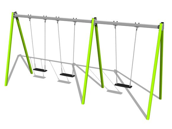 Láncos hármas hinta - lime (szab. mag. 1,5 m)