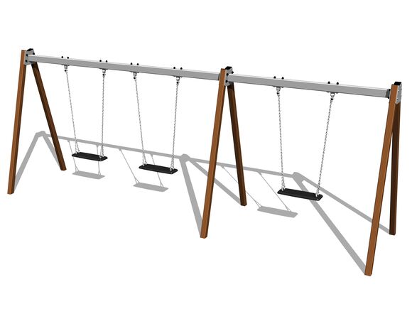 Láncos hármas hinta RH6311KW - barna (szab. mag. 1,0 m)