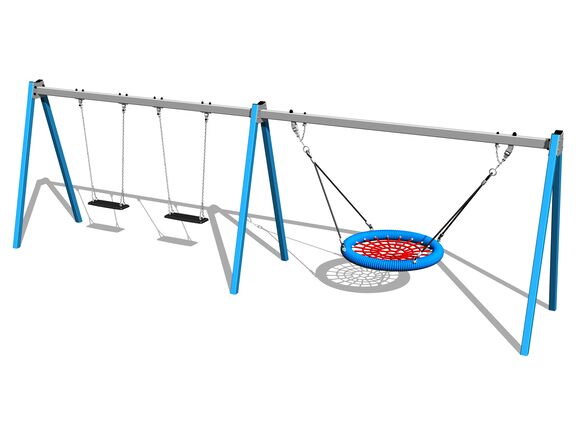 Láncos hármas hinta RH6321KB - kék (szab. mag. 1,0 m)