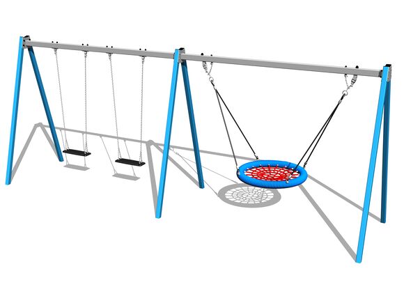 Láncos hármas hinta RH6321KB - kék (szab. mag. 1,5 m)