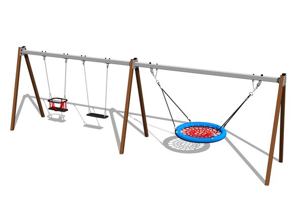 Láncos hármas hinta RH6322KW - barna (szab. mag. 1 m)