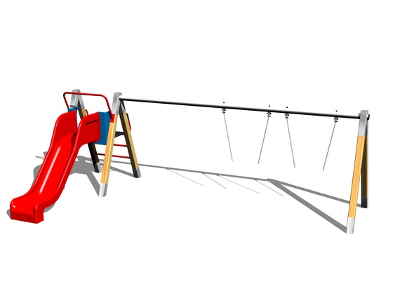 Láncos dupla hinta csúszdával RH250D (szab. mag. 1 m)