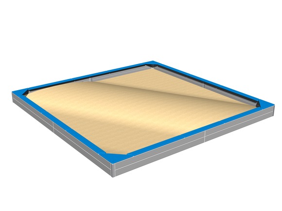 Ülőkék a homokozó teljes kerületére 4x4 m SP440KB - kék