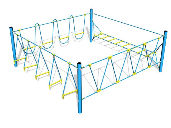 Bátorságpróba kötélpálya LP402KB - kék (szab. mag. 1 m)