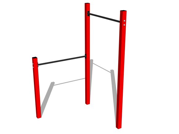 Street workout összeállítás WS8001RD - piros teljes fémszerkezet