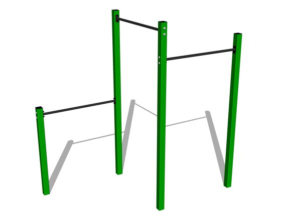 Street workout összeállítás WS8003GD - zöld teljes fémszerkezet