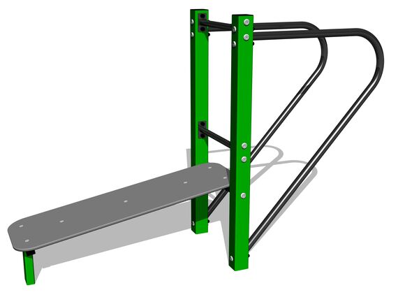 Street workout összeállítás WS8004GD - zöld teljes fémszerkezet