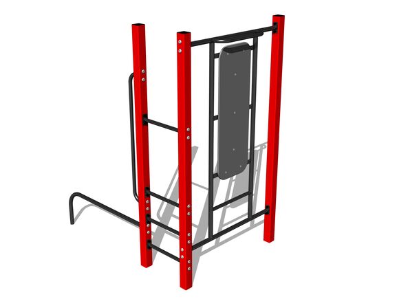 Street workout összeállítás WS8005RD - piros teljes fémszerkezet