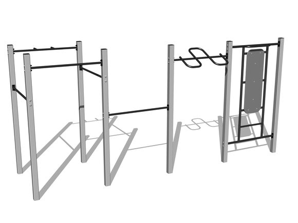 Street workout összeállítás WS8012SD - ezüst teljes fémszerkezet