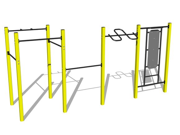 Street workout összeállítás WS8012YD - borostyán teljes fémszerkezet