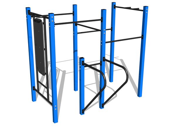 Street workout összeállítás WS8013BD - kék teljes fémszerkezet