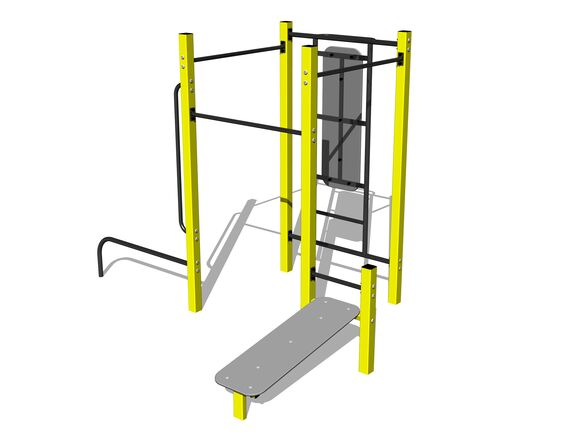 Street workout összeállítás WS8014YD - borostyán teljes fémszerkezet
