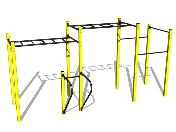 Street workout összeállítás WS8015YD - borostyán teljes fémszerkezet