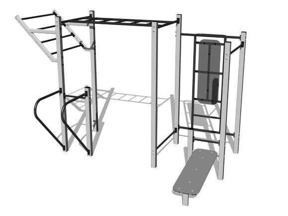 Street workout összeállítás WS8016SD - ezüst teljes fémszerkezet