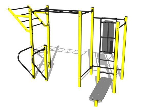 Street workout összeállítás WS8016YD - borostyán teljes fémszerkezet