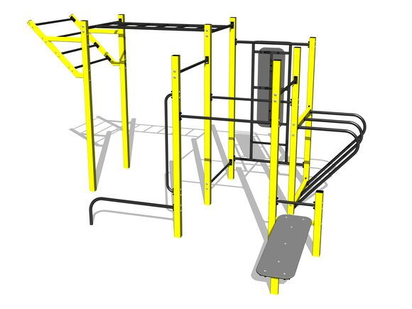 Street workout összeállítás WS8020YD - borostyán teljes fémszerkezet