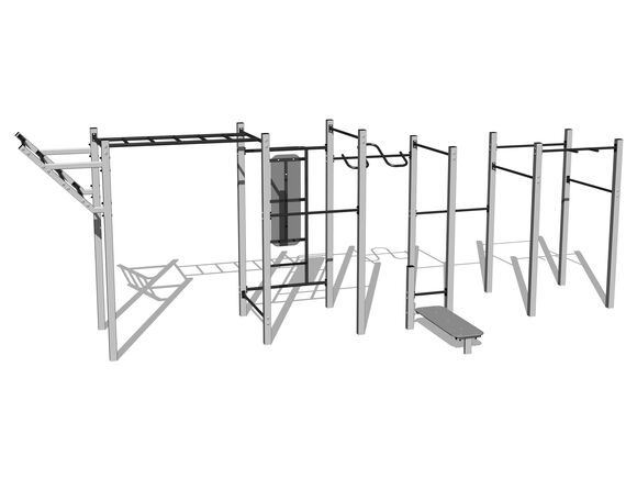 Street workout összeállítás WS8022SD - ezüst teljes fémszerkezet