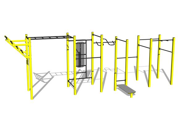 Street workout összeállítás WS8022YD - borostyán teljes fémszerkezet