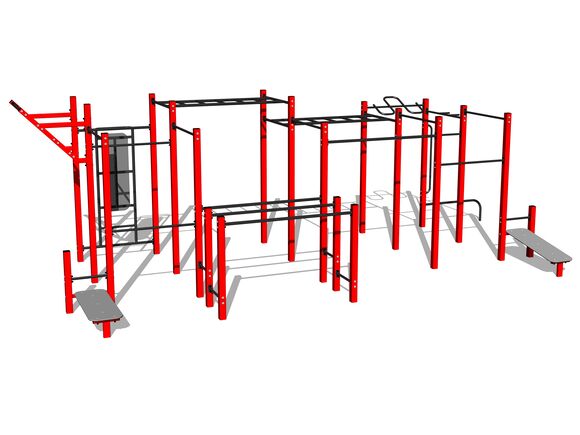 Street workout összeállítás WS8030RD - piros