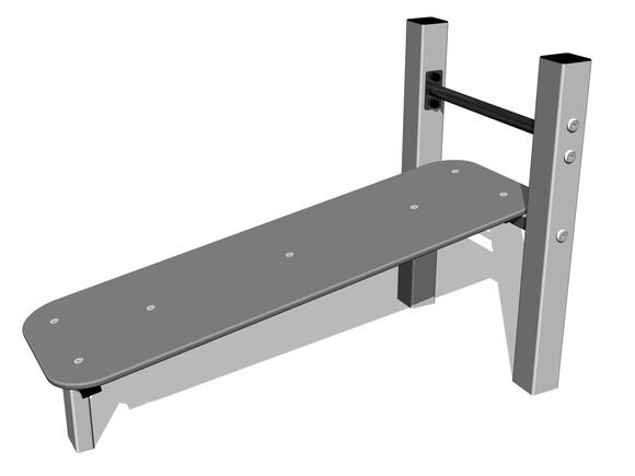 Street workout elem WP8006SD - ezüst teljes fémszerkezet