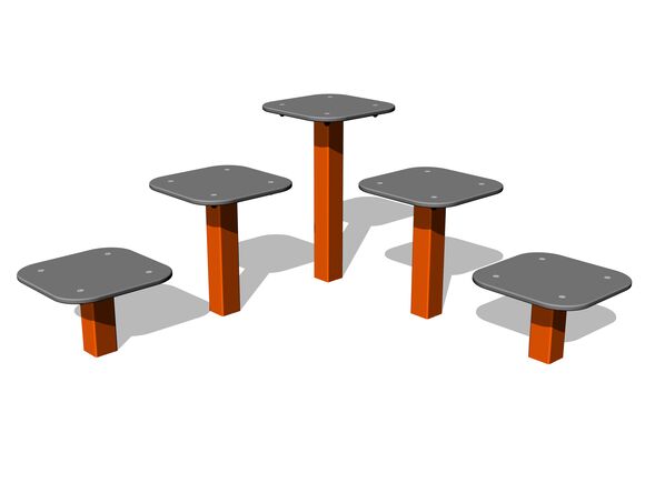 Street workout elem WP8007OD - narancs teljes fémszerkezet