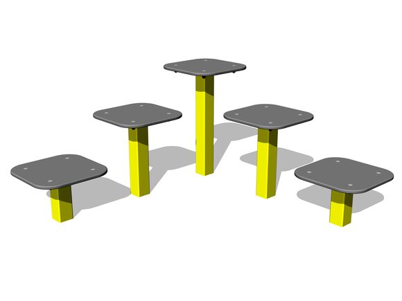 Street workout elem WP8007YD -borostyán teljes fémszerkezet