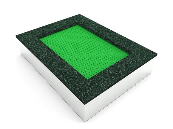 Földbe süllyesztett trambulinok TRA-O210-GZ - zöld