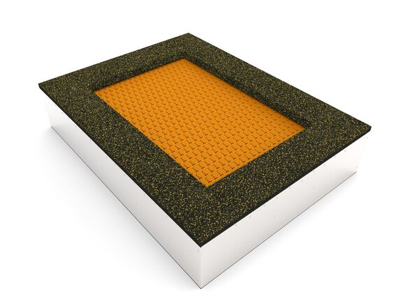 Földbe süllyesztett trambulinok TRA-O210-OZ - narancs