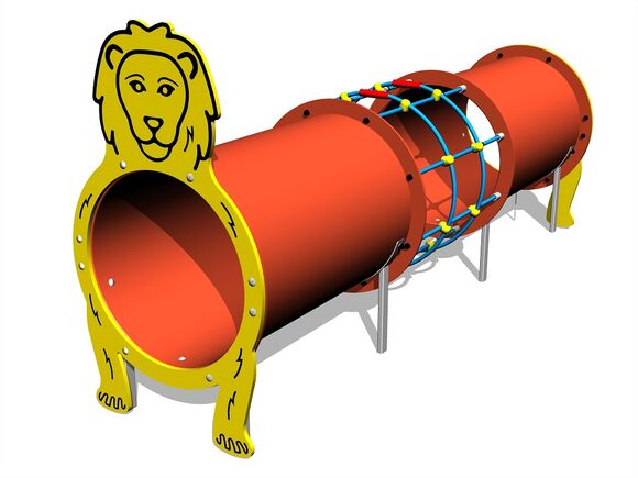 Alagút elem - Oroszlán MIDI (UV-állóság) TUP2007K - teljes fémszerkezet