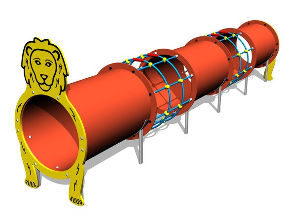 Alagút elem - Oroszlán MAXI (UV-állóság) TUP3007K - teljes fémszerkezet