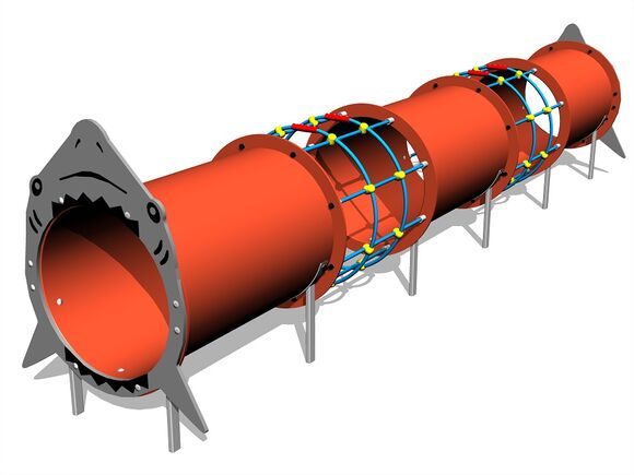 Alagút elem - Cápa MAXI (UV-állóság) TUP3003K - teljes fémszerkezet