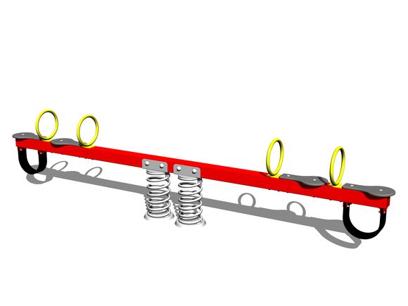 Négy férőhelyes rugós mérleghinta VH400KR - piros