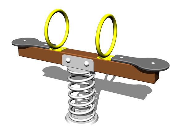 Két férőhelyes rugós mérleghinta VH102KW - barna