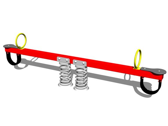 Két férőhelyes rugós mérleghinta VH200KR - piros