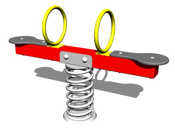 Két férőhelyes rugós mérleghinta VH102KR - piros