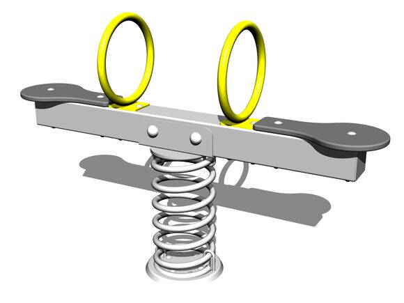 Két férőhelyes rugós mérleghinta VH102KS - ezüst 