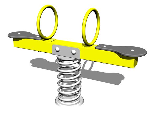 Két férőhelyes rugós mérleghinta VH102KY - borostyán