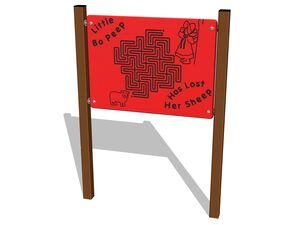 Oktató panel – Labirintus - barna