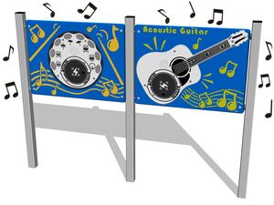 Oktató panel – Gitár, dobok és cintányérok - ezüst
